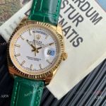 TRF V3 Swiss Rolex Day-Date 118138 Yellow Gold White Dial 36mm Men Watch